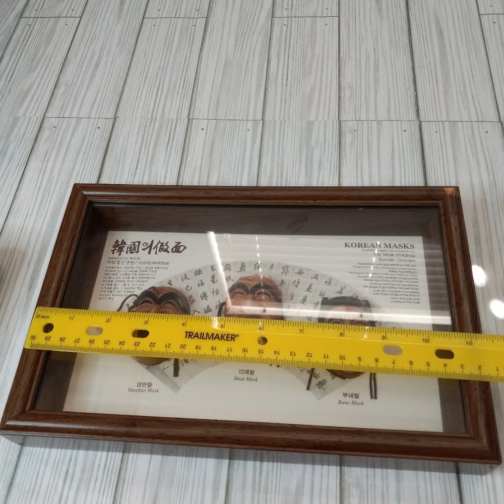 Framed Korean Miniature Masks 
